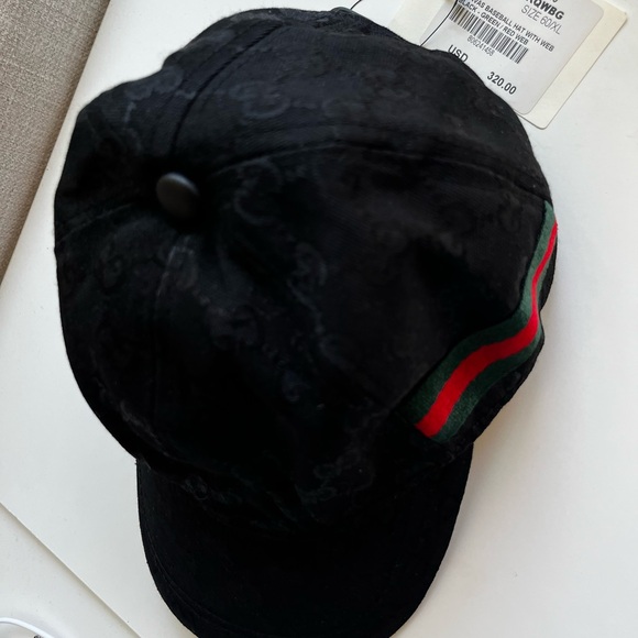 Gucci ブラックキャップ グリーンレッドストライプ New GUCCI EyeGlasses Square Black Green Red Stripe Full Rim